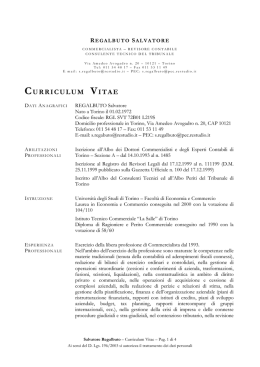 Curriculum Regalbuto Salvatore (agg. 01-17)