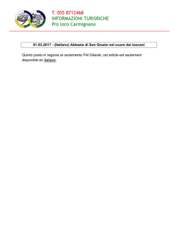 (Italiano) L`abbazia di San Giusto nel cuore di toscani