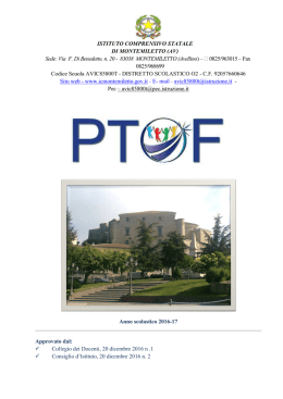 PTOF 2015 - Istituto Comprensivo Statale Montemiletto