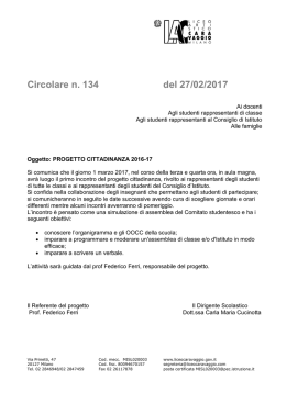 n.134 – Progetto Cittadinanza 2016-17