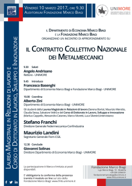 brochure - Fondazione Marco Biagi