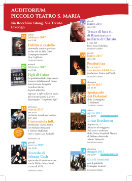 Nuova programmazione - auditorium inverigo