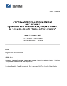 programma 31 marzo - Ordine dei giornalisti del Trentino