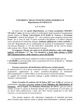 Avviso ed allegati - Università degli Studi di Napoli Federico II