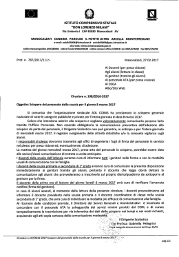 Circolare 108 sciopero - Istituto Comprensivo "Don Lorenzo Milani