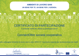 healthy workplace - ConnectOltre societ&agrave; cooperativa