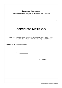 computo metrico - Regione Campania