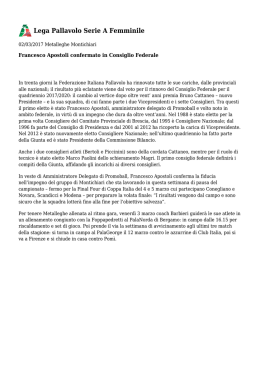 Francesco Apostoli confermato in Consiglio Federale – Lega