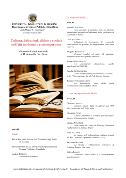 locandina 9 marzo - Universita` degli Studi di Messina