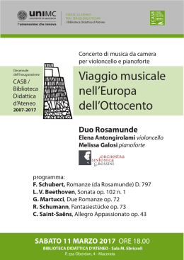 Programma concerto - Università di Macerata