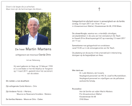 De heer Martin Martens - Uitvaartcentrum Matheï