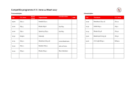 Competitie programma V.V. Irene 11 Maart 2017
