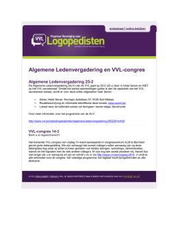 2014/02 - Algemene Ledenvergadering en VVL