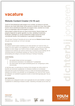 Vacature Web Content Creator 12-16 uur per week