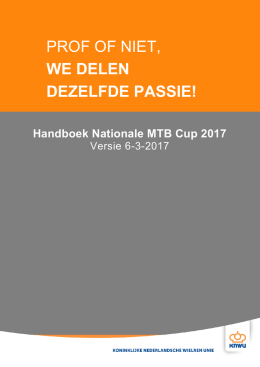 Handboek Nationale MTB Cup 2017
