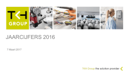 Presentatie jaarcijfers 2016