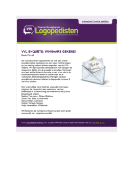 2014/09 - VVL-enquête: winnaars gekend!