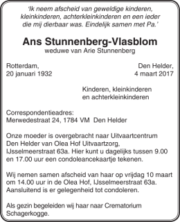 Ans Stunnenberg-Vlasblom