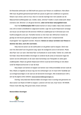 flyer – snelfeits actie - Bomenridders Groningen