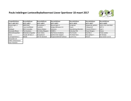 Poule indeling - Liever Sportiever