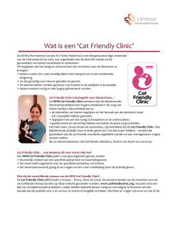 ISFM flyer - Cat Friendly Clinic