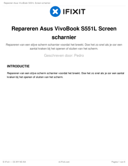 Repareren Asus VivoBook S551L Screen scharnier