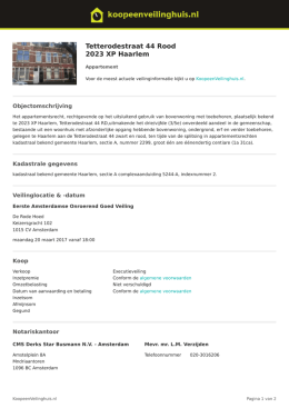 Tetterodestraat 44 Rood 2023 XP Haarlem op KoopeenVeilinghuis.nl