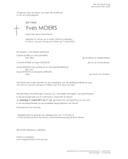 Yves MOERS - Begrafenissen Rummens