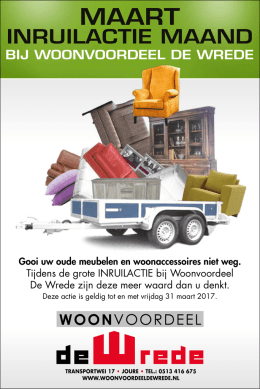 inruilactie maand - Woonvoordeel De Wrede