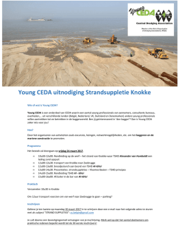 Young CEDA uitnodiging Strandsuppletie Knokke