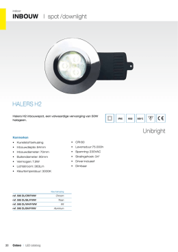 INBOUW I spot /downlight Unibright HALERS H2 - Cebeo e-shop