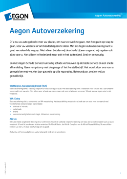 Consumenteninformatie Aegon Autoverzekering