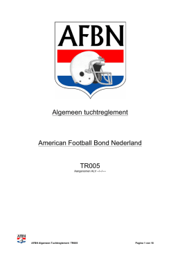 Algemeen tuchtreglement American Football Bond Nederland