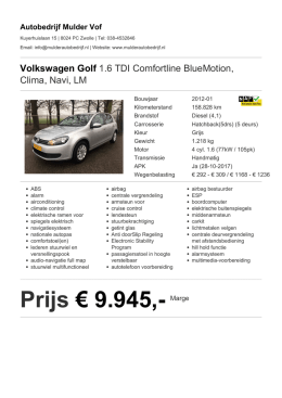 Prijs &euro; 9.945,
