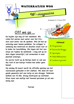W—magazine - Watersport Oostende Spuikom