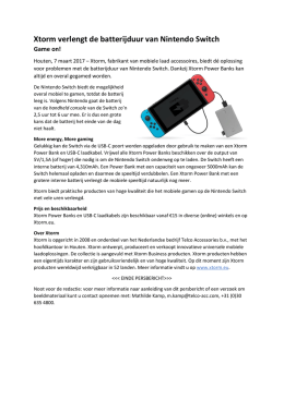 Xtorm verlengt de batterijduur van Nintendo Switch