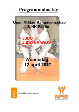 OMK Judo 2017 programma boekje