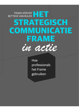 het e-book - Het Strategisch Communicatie Frame