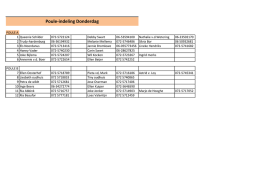 Poule-indeling Donderdag