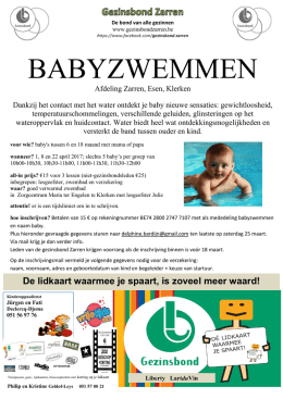 babyzwemmen - Gezinsbond Zarren