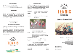 SCHOOL - Oostende - Ostend Tennis Club
