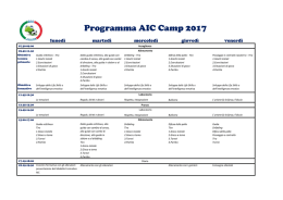 Programma AIC Camp 2017