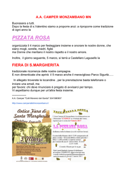 MONZAMBANO Festa Rosa - Holiday Camper Club Rovereto
