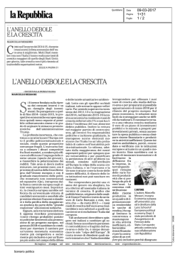 L`anello debole e la crescita