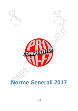 Norme Generali 2017 - Pro Competition HiFi