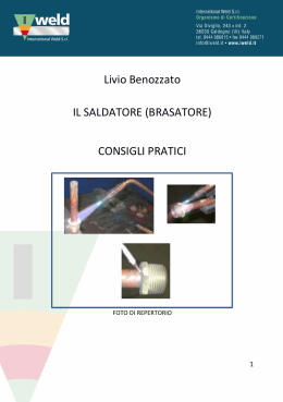 Livio Benozzato IL SALDATORE (BRASATORE) CONSIGLI PRATICI