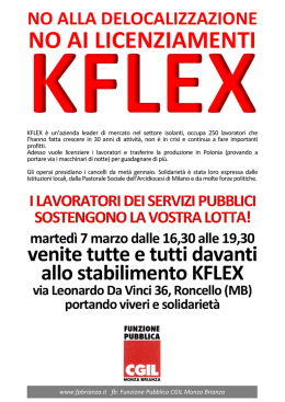 solidarietà lavoratori pubblici alla lotta in K-Flex