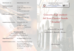 Concerto degli studenti del liceo Classico Statale “Arnaldo”