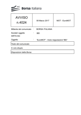 AVVISO n.4024 - Borsa Italiana