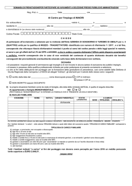 Modulo di prenotazione AAST Amalfi - 2017